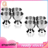 Kitchen Tool Set-Egg Cup, Egg Holder-8pcs Stainless Steel Egg Cup Holder-Round Egg Cup Holder
