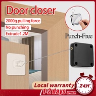 Automatic Door Closer Punch-free  3M Sensor Door Closer 1200g Pull Adjustable Wire Rope Penutup Pint