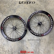 LITEPRO AERO S42 406 ALLOY T10 DOUBLE WALL WHEELSET 20" FOR FOLDING BIKE MINIVELO HUB BISING