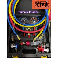 GAS METER R22 R410A R32 R134A R600A R12 R404A R407 R507 Manifold Gauge Refill top up gas compressor 