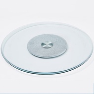 ความยาว50-150CM แก้ว โต๊ะกลม แก้วหมุนโต๊ะอาหาร ความหนา 5MMโต๊ะกระจก โต๊ะทานข้าวจานหมุน กระจกหมุนโต๊ะ