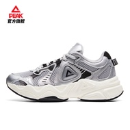 รองเท้ากีฬาลำลอง Peak P2K สำหรับผู้ชายและผู้หญิง รองเท้าเดินลำลองแบบย้อนยุค ส้นเตี้ย พื้นยางกันลื่น 