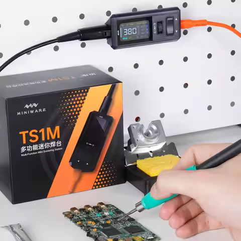 MINIWARE TS1M Mini Soldering Station True-Color LED Effects 245 Handle and 210 Portable Digital Sold