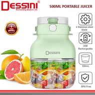 DESSINI ITALY 500mL USB Rechargeable Portable Bottle Juicer Blender Chopper Grinder Mixer Smoothie /