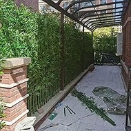 Fake Bamboo Silk Faux Tree DIY Decor, for Indoor Outdoor Garden Fence Yard Home Courtyard Entrance, 