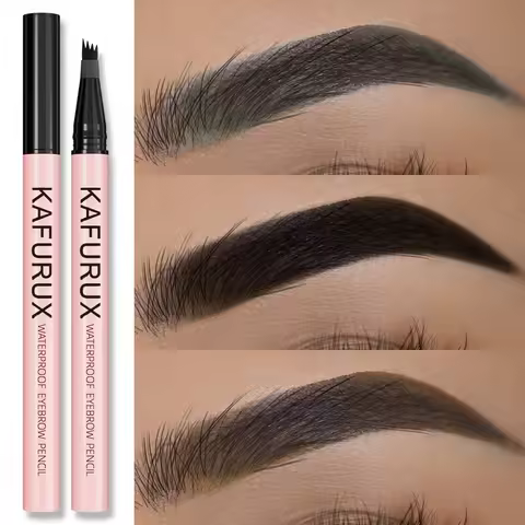 1PC 4 Point Eyebrow Pencil Pen Makeup Waterproof Liquid Eyebrow Long Lasting Cosmetic Fine Sketch Li