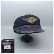 Topi Harley Davidson Newsboy In USA Wool Second Preloved Original 118