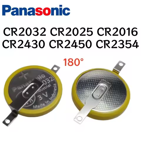 10PCS Original Panasonic CR2032 180° 2PIN CR2025 T23 CR2016 T23 CR2430 T23 CR2450 T23 CR2354 T23 Sol