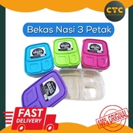 3-Square Rice Container / 3-Square Food Container / Mix Rice Container / 3-Square Mixed Rice Contain