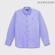 ELLE HOMME | เสื้อเชิ้ตแขนยาว คอปกเชิ้ต ทรง REGULAR ดูแลรักษาง่าย สวมใส่สบาย ระบายอากาศดี สีฟ้าเข็มเข้ม | W8B669DB