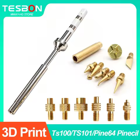 TS100 TS101 PIne64 PInecil V1 V2 Soldering Iron Tip Insert Internal Thread Head M2-M8 Brass Hot Melt