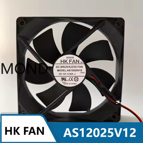 HKFAN AS12025V12 12V 0.36A 12025 12CM Cooling Fan