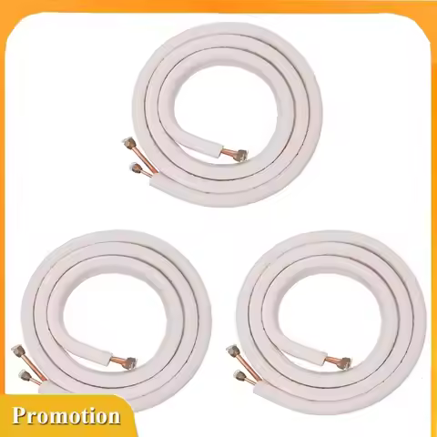 -A61K 3Pcs 3Meter Air Conditioner Pair Coil Tube 1/4In 3/8In Insulated Aluminum Wire Set Air Conditi