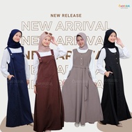 GD C128 C129 Muslim Clothes Set 2 in 1 Gamis Overall for Teenage Girls Shanum Dress by Cutetrik I Bl