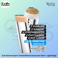 iLab Extreme Sport Tinted Mineral Sunscreen Stick Light Beige and beige