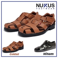 Sepatu Sandal Selop Sepatu Lubang Pria Kulit Sapi Asli