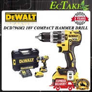 [ECTAKE] DEWALT DCD796M2 18V Brushless Compact Hammer Cordless Drill Driver Compact Battery Drill Br