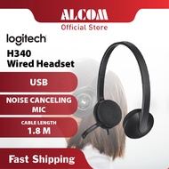 LOGITECH H340 H370 USB Computer Headset with Digital Quality Sound Noise Canceling Mic In-line Contr