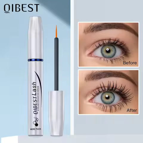 QIBEST Eyelash Growth Serum Moisturizing Liquid Eyelashes Enhancer Lengthening Makeup Fuller Longer 