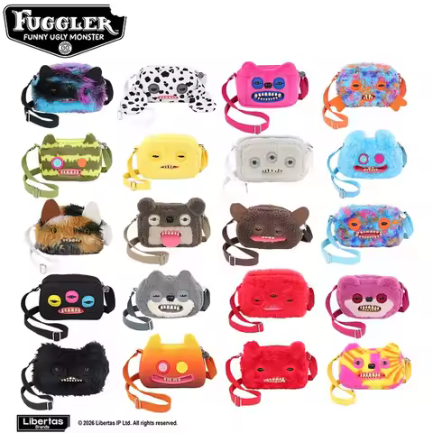 Original Fuggler Funny Ugly Monster Bags Plush Toys Fugglers Teeth Monsters Crossbody Bags Stuffed P