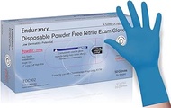 Endurance 12" Extended Cuff Powder Free Blue Nitrile Exam Gloves, Long Cuff, Non Sterile