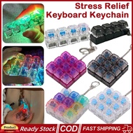 4/9 Keys Stress Relief Keyboard Keychain Fidget Relaxing DIY  Keys Mechanical Keyboard rgb light Axi