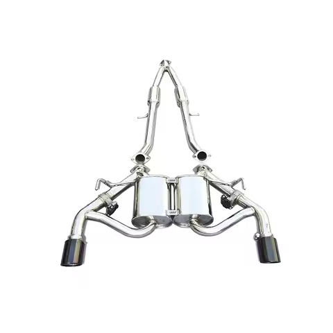 ING Valve Drum Escape Catback Exhaust SS304 Muffler for Infiniti Q50 3.7L Double Outlet Tips Electro