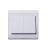 HONEYWELL BY MK R4782W1WHI 2 GANG 1 WAY 16AX WIDE ROCKER SWITCH