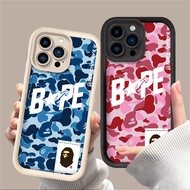 For OPPO F7 F9 F11 R15 F29 Pro Find X3 X5 X8 Pro 5G Casing New Trend Camouflage Blue and Pink BAPE P