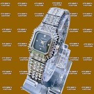 New Stock Bonia Ladies Watch Steel Strep Toten Black Diamond jam tangan perempuan Box