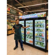 New 2026 -SAKATO 3 Doors Chiller 1500L Heated Glass Chiller 3 Doors New SC-D3-1830TCH BLOWER AUTO DE