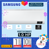 Samsung S-Inverter Split Type Wall-Mounted Air Conditioner Digital Inverter Boost Fast Cooling Auto Clean DuraFin Aircon 1.0HP (AR09TYHYEWKNTC)