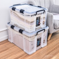 Transparent Extra Large Storage Box with Lid, Clothes Moisture-Proof Organizer, Sealed Plastic Food 