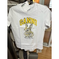 New ganni T-Shirt size S White Rabbit Pattern