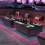 FANKALONG | Custom Luxury KTV Bar Table Tempered Glass Marble Rock Slab