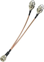 RG316 Splitter Coax Cable, F-Type RG6 Splitter Coax Cable for TV Antenna, Satellite & Antenna, F Mal