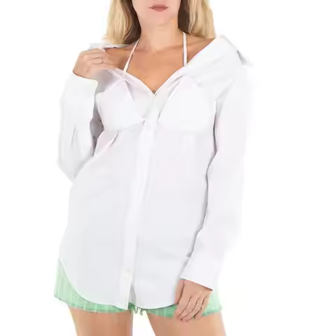 Alexander Wang | Ladies White Layered Bikini Shirt