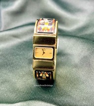 中古 愛馬仕 七寶燒 琺瑯 手鐲 手錶 Vintage Hermes Enamel Bangle Loquet Clic Clac Watch