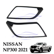 (1 Pair) Headlight Cover NISSAN NAVARA NP300 Year 2021 2022 Matte Black NP300 PICKUP D23 New Accesso