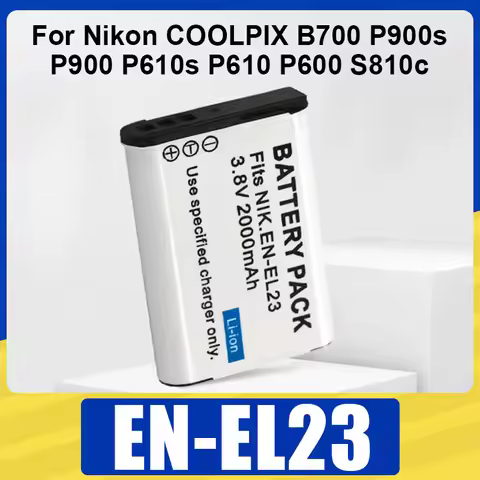 EN-EL23 Battery 2000mAh Rechargeable Batteries For Nikon COOLPIX B700 P900s P900 P610s P610 P600 S81