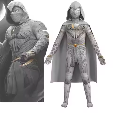 Moon Knight Clothes Cosplay Costume Tights Hooded Cape Halloween Costume