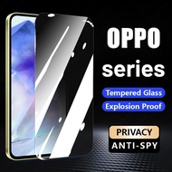 For OPPO Reno 11 F 11F 8 5G 8 Z 8Z 8T 4G 7Z 7 6 6Z 5 5F 4 Lite 4F 4Z 3 2 2F F11 F9 F7 F5 Pro Full Cover Privacy Tempered Glass Screen Protector Film
