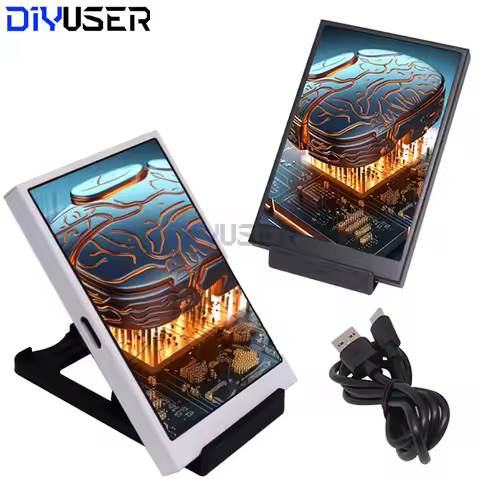 DIYUSER 3.5'' IPS USB Type-C PC Secondary Screen for CPU GPU RAM HDD Monitoring 320x480 LCD Display 