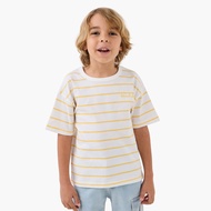 Babyshop Juniors Striped Crew Neck T-shirt with Short Sleeves