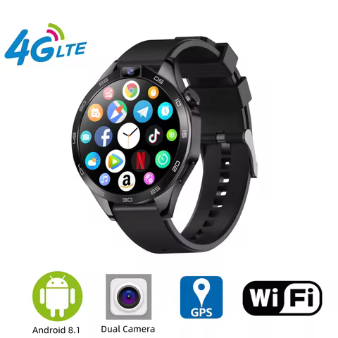 New 4G SmartWatch Android 8.1 Support GPS Beidou Granas 1.85" Display 1380mAh 8GB+ 128GB Dual camera