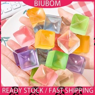 Portable Ice Cube Toy Small Cube Toy 24pcs Ice Cube Squishy Toy Set Slow Rebound Tpr Stress Relief Mini Clear Cube Squeeze Fidget Toy for Kids Adults Birthday Gift