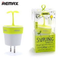 Remax RP-U27 Sapling Wall Charger 2 USB EU Adapter (Green)
