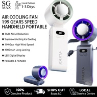 199 Gears Wind Speed Cooling Fan Portable Folding Handheld Turbo Fan Adjustable Mini Air Fan Long La