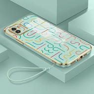 HP Phone Case For Samsung Galaxy A03 A03s A03 Core Case Colorful Striped Pattern Phone Case Silicone