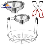 4 Pieces Canning Kit, 1PC Canning Rack+ 1PC Canning Jar Lifter Tong+ 2PC Canning Funnels, Canning Su